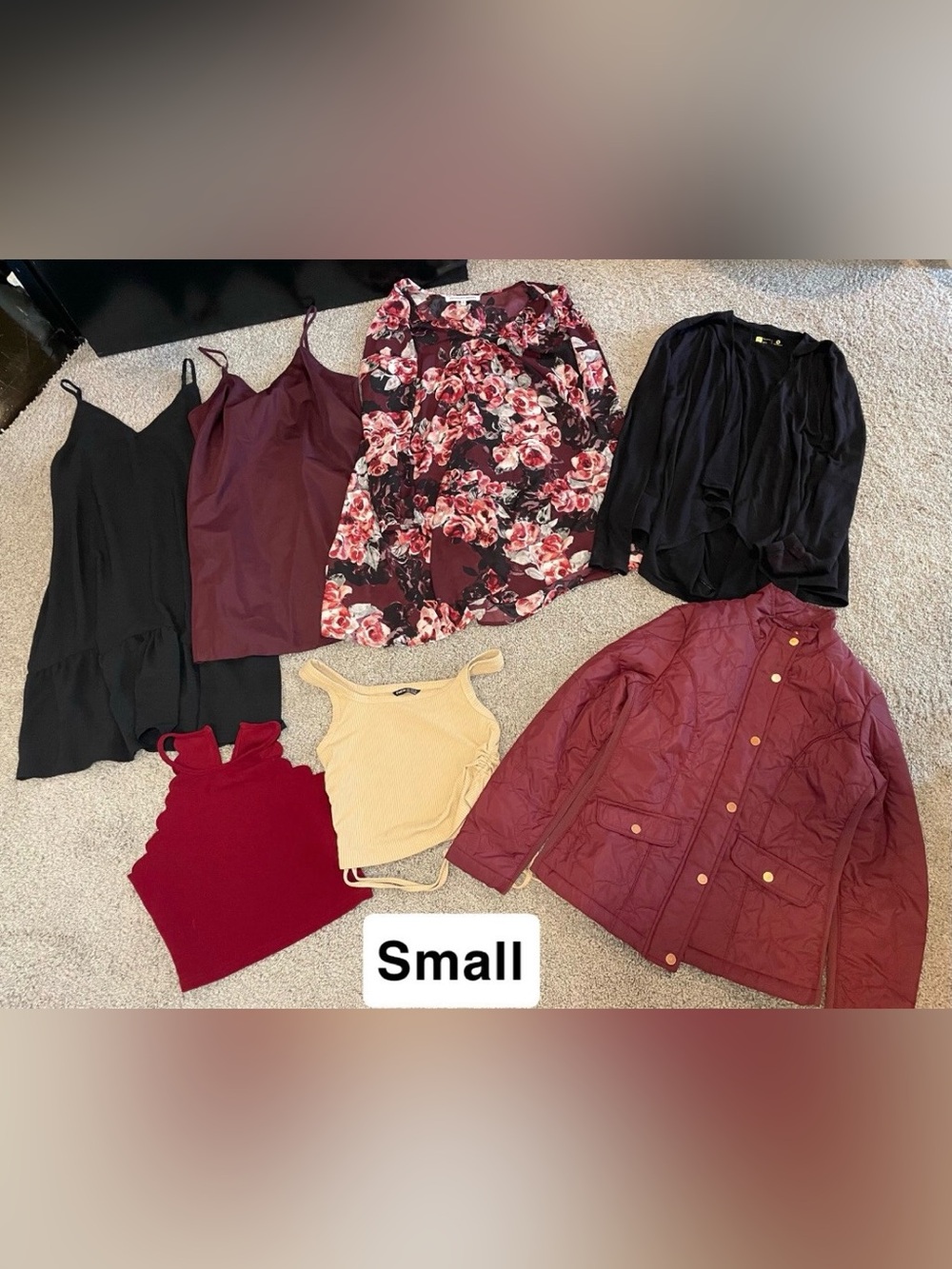 Women’s size small bundle misc tops and jacket
